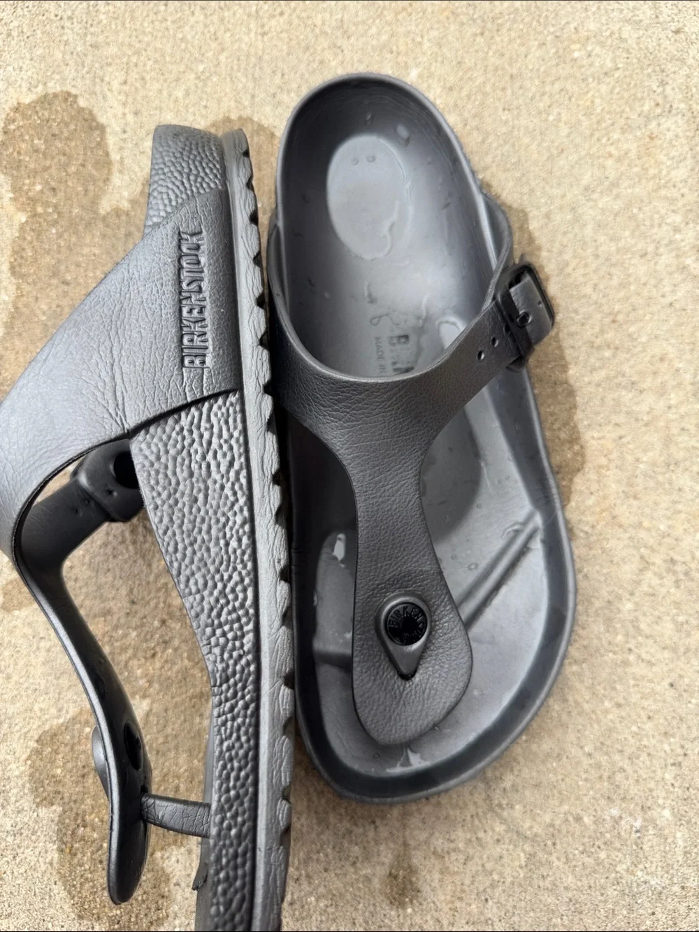Birkenstock Kids Black EVA Thong Sandals